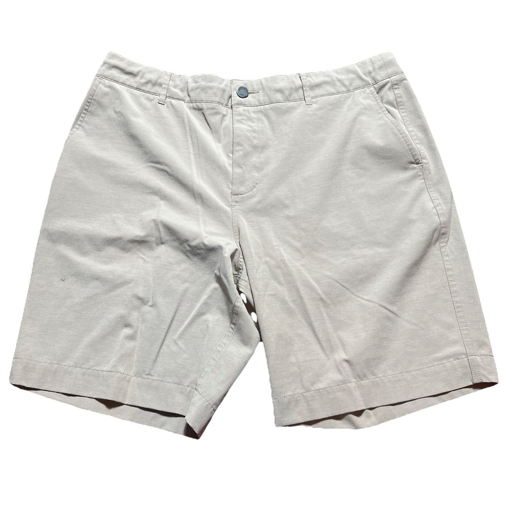 Faherty All Day Shorts Mens 35 Performance Hybrid Breathable Stretch Tan